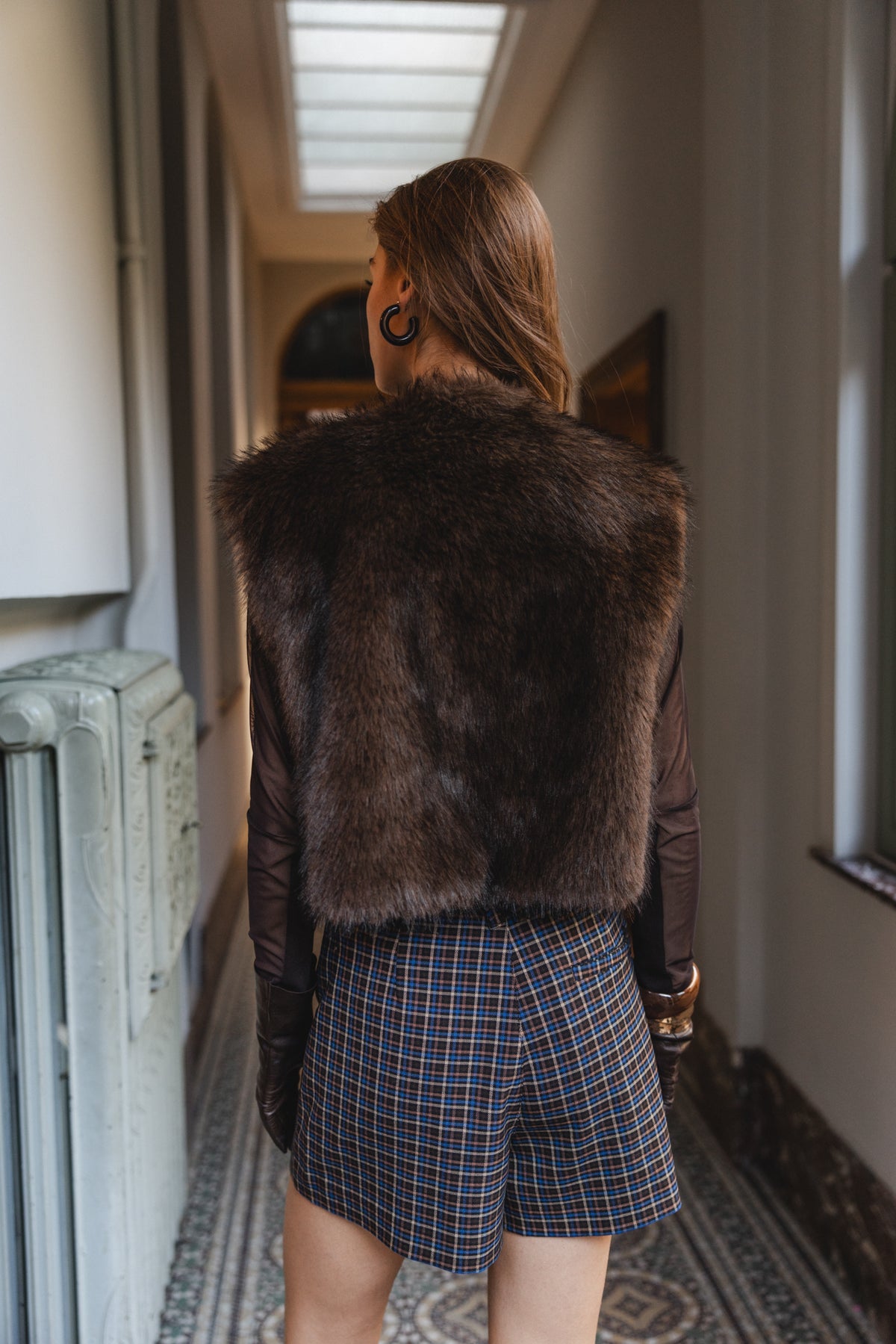 

Veste sans manche en fourrure Femme Vernon brown | Freeman T. Porter