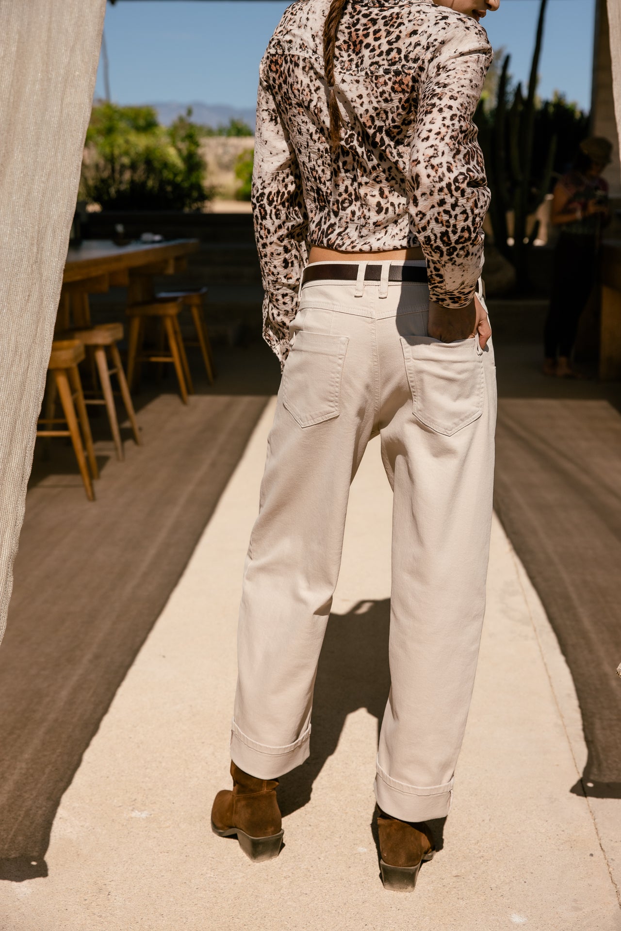 

Pantalon boyfriend 7/8 Femme Robyn Magestic beige | Freeman T. Porter