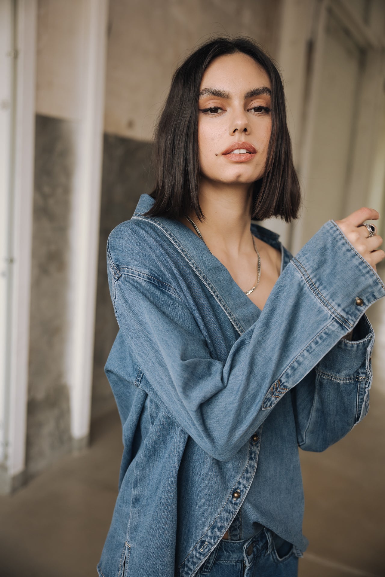 chemise asymétrique pour femme
