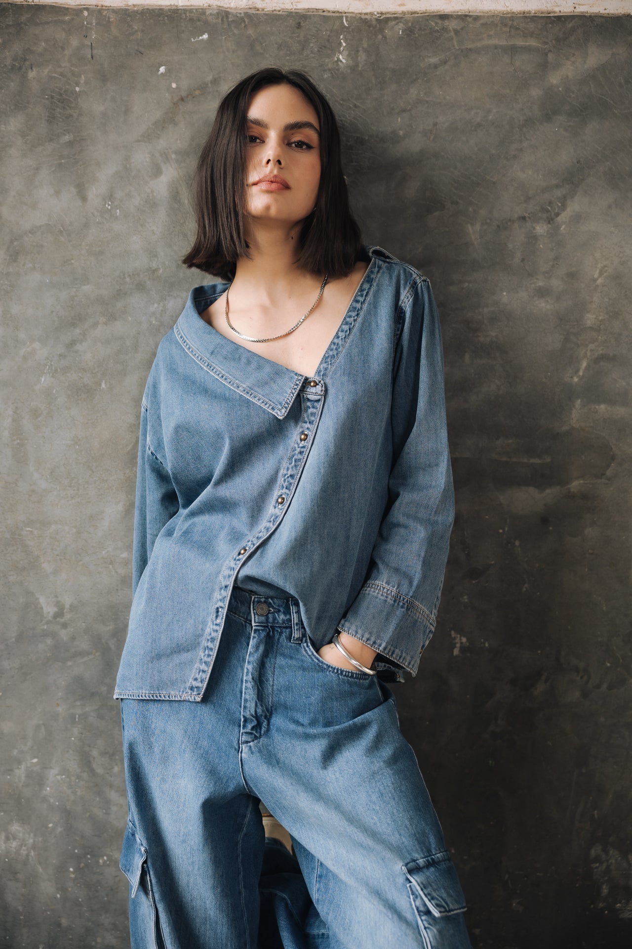 chemise asymétrique pour femme