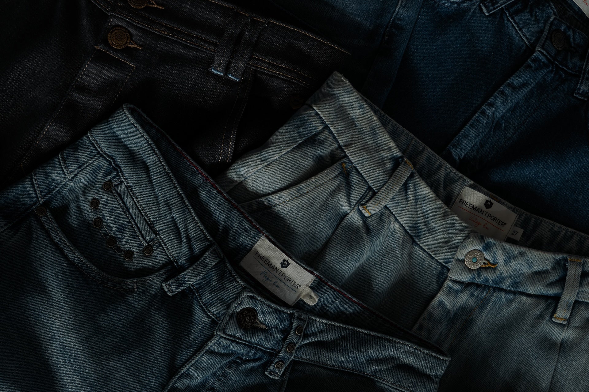 plusieurs jeans en nature morte